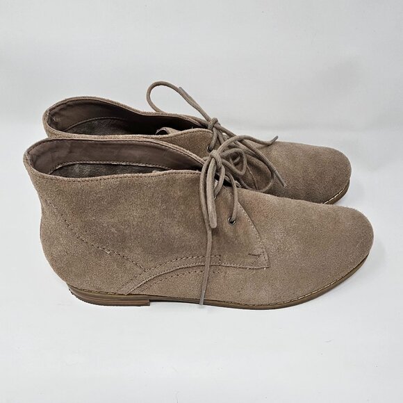 Franco Sarto Beige Suede Lace Up Bootie, Size 8.5M - Picture 5 of 7